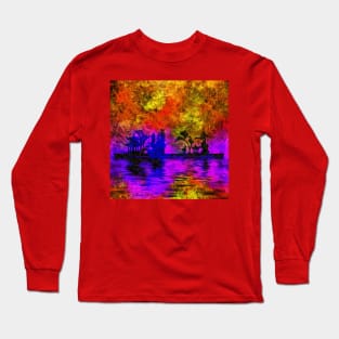 Asian architecture silhouette Long Sleeve T-Shirt